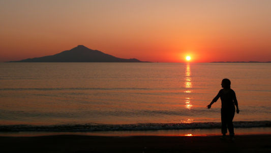 夕日