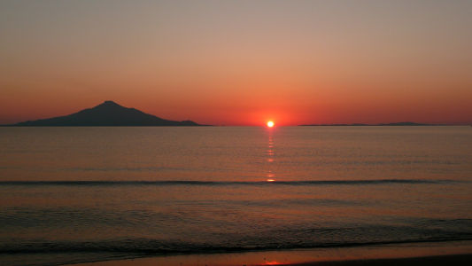 夕日