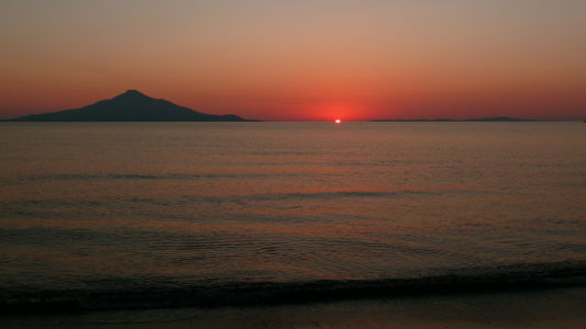 夕日