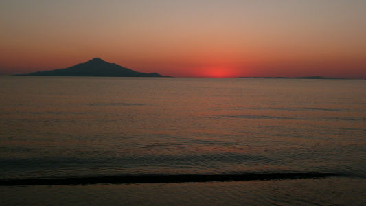 夕日